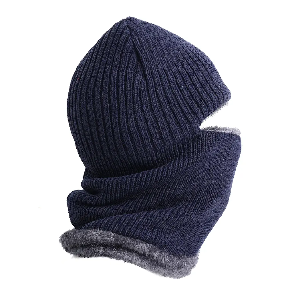 13706 Balaclava-Bulky-Marle-Acrylic-Knit-Furry-Fleece-Lined-Navy 13.webp