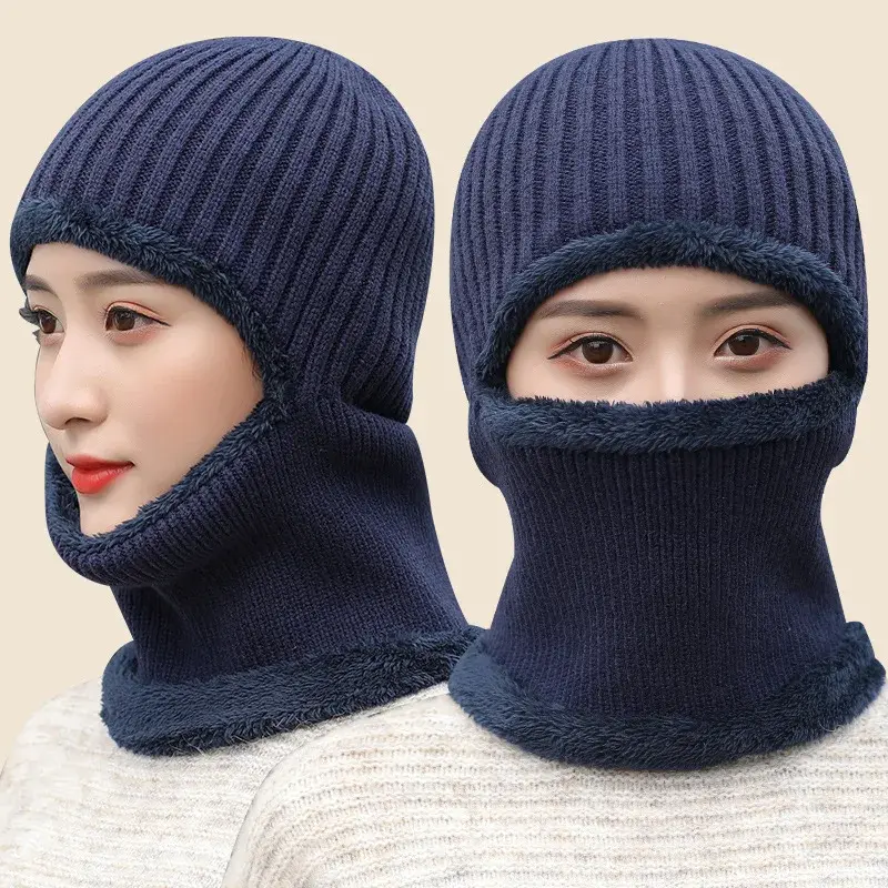 13706 Balaclava-Bulky-Marle-Acrylic-Knit-Furry-Fleece-Lined-Navy 10.webp