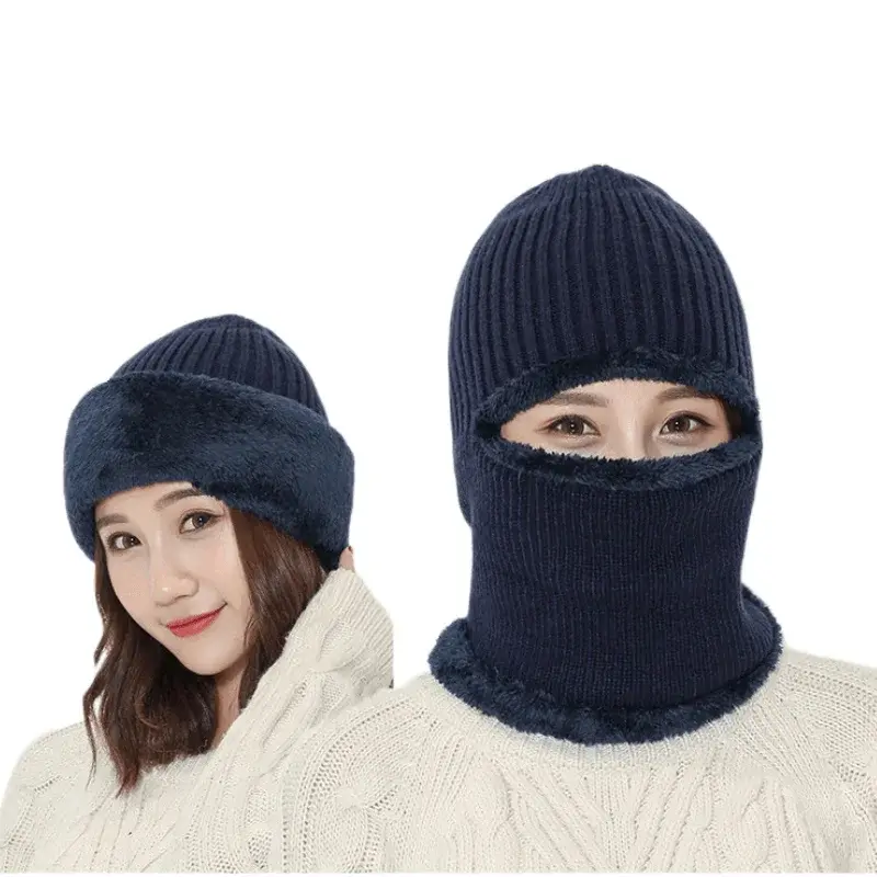 13706 Balaclava-Bulky-Marle-Acrylic-Knit-Furry-Fleece-Lined-Navy 15.webp