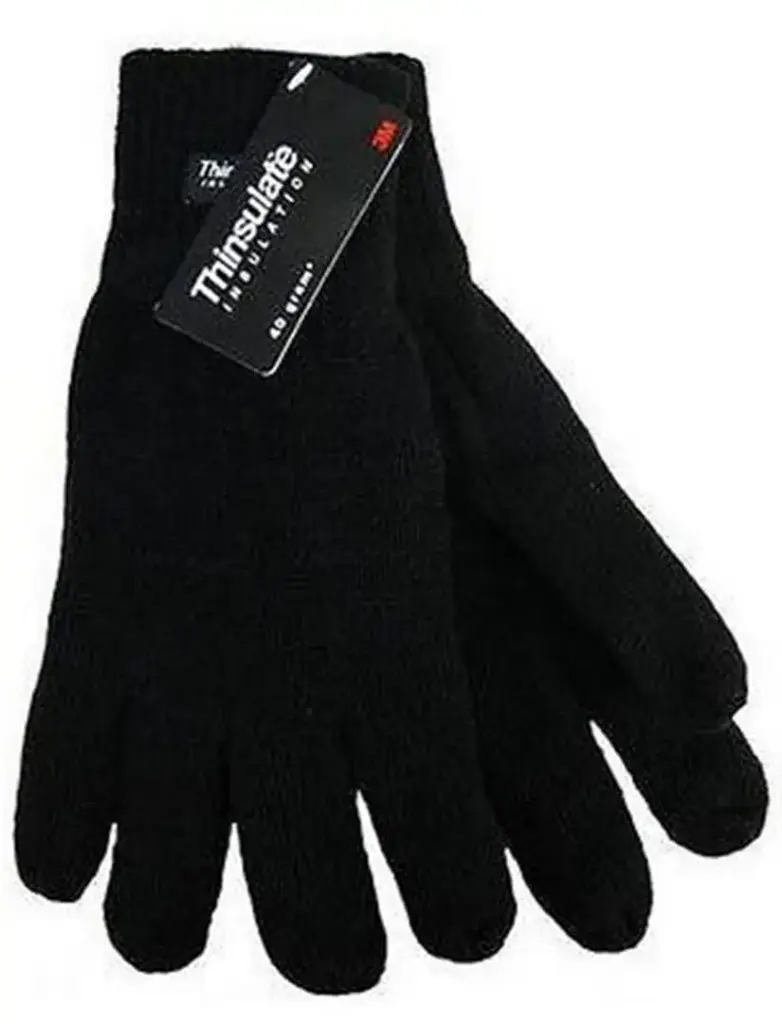  Acrylic Knit Glove Thinsulate Black