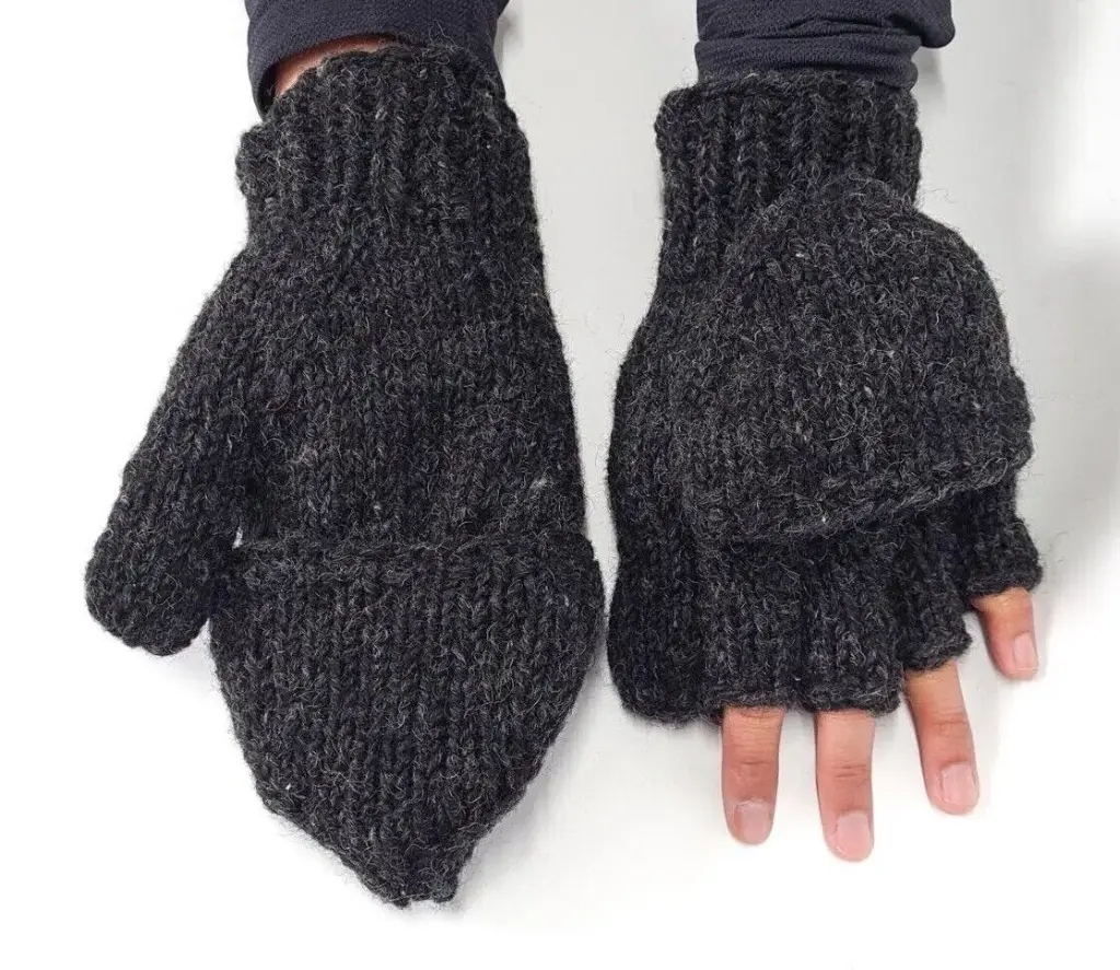  Acrylic Fingerless/Mitten Thinsulate Black