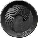 Turbo Pan Black 16" Plastic Gold Pan