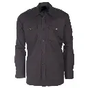 0194 black-army-shirt-cotton-2-pocket-epaulettes-1.webp