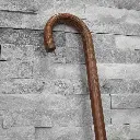 44978 Wood-Walking-Stick-92cm-Brown-Varnish-crook-handle.webp