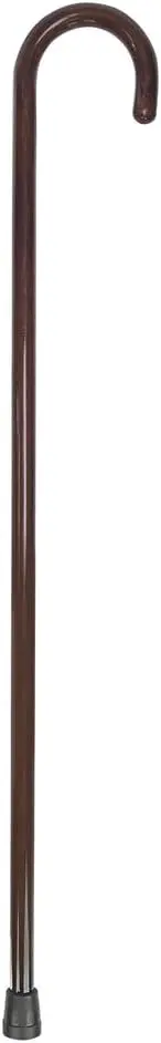 44978 Wood-Walking-Stick-92cm-Brown-Varnish-crook-handle-6.webp