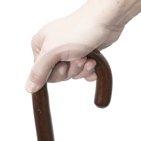 44978 Wood-Walking-Stick-92cm-Brown-Varnish-crook-handle-7.webp