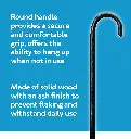 44978 Wood-Walking-Stick-92cm-Brown-Varnish-crook-handle-13.webp
