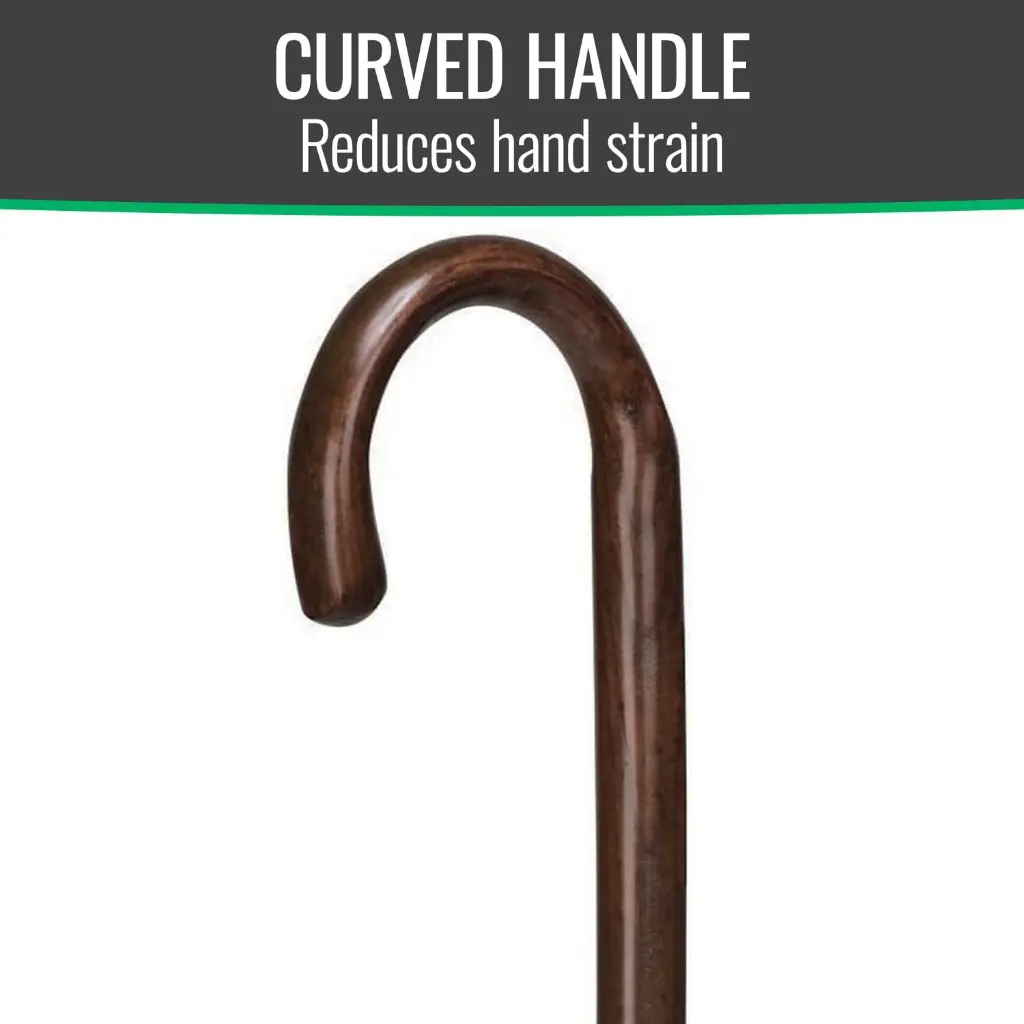 44978 Wood-Walking-Stick-92cm-Brown-Varnish-crook-handle-2.webp