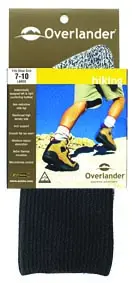  Black 6-10 Overlander Hiking Sock
