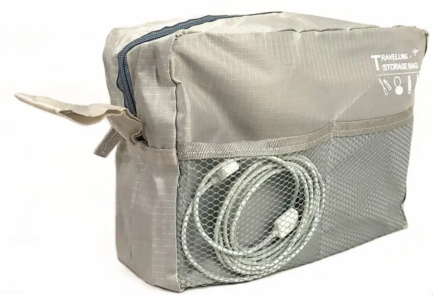  Travel Storage Bag Pod 24x16x8cm with Front Mesh Pocket