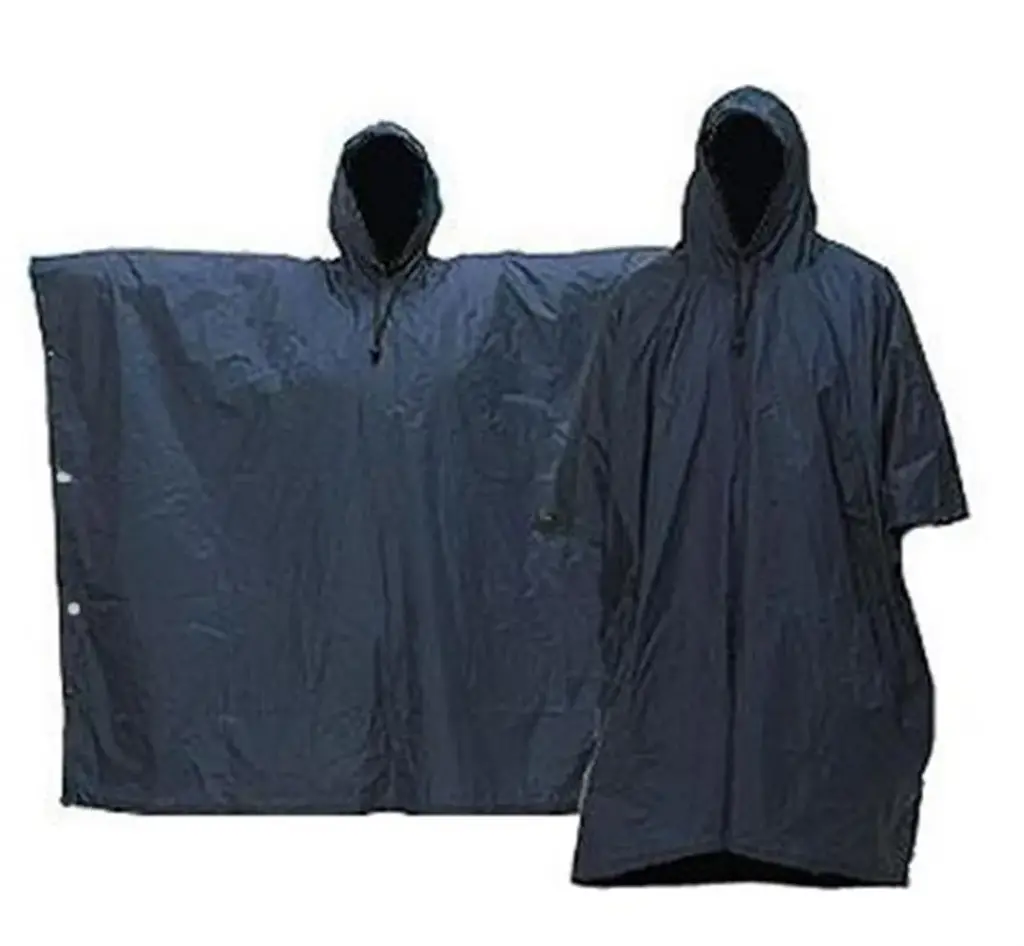  Nylon Poncho Standard Black