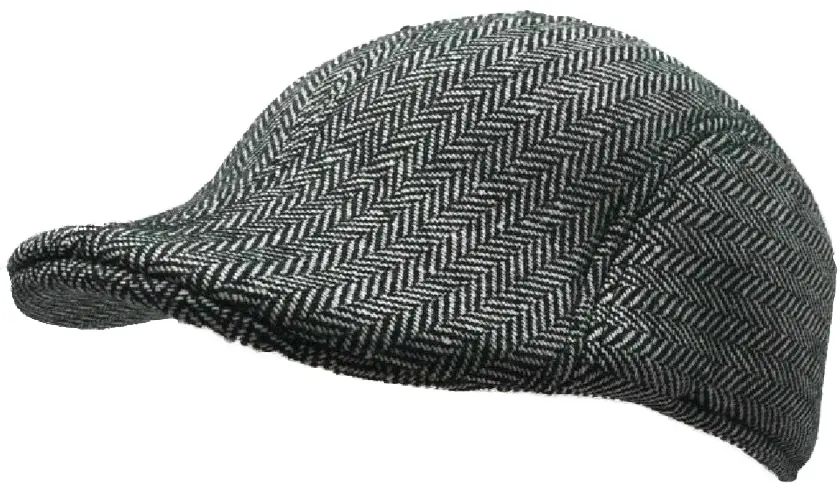  Flat Peak Gatsby Cap Herringbone Assorted Colours