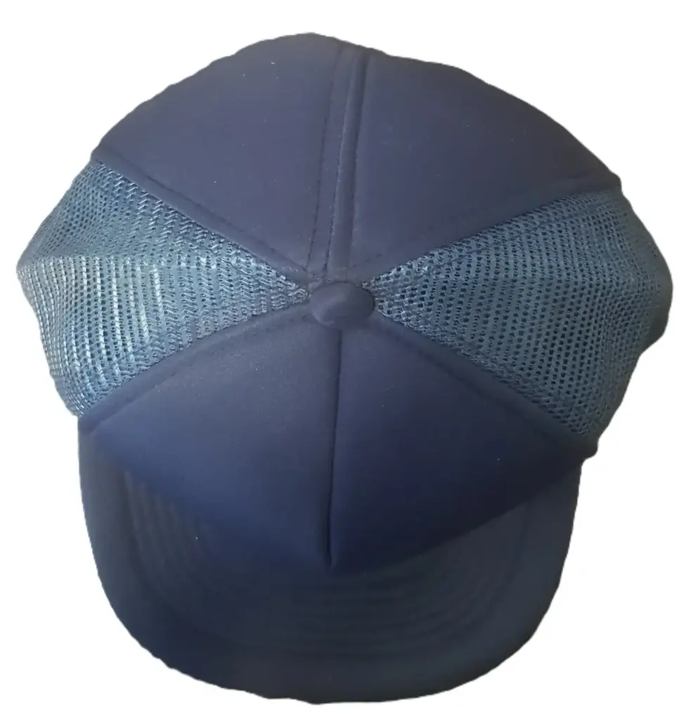  Trucker Cap Flat Peak Mesh Side Panel Baseball Cap Navy
