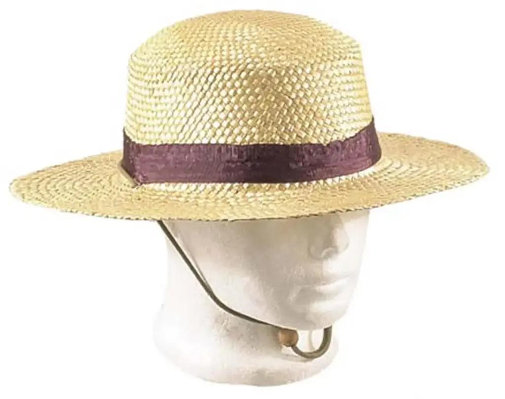  Ladies Straw Hat Flat Round Top 8258