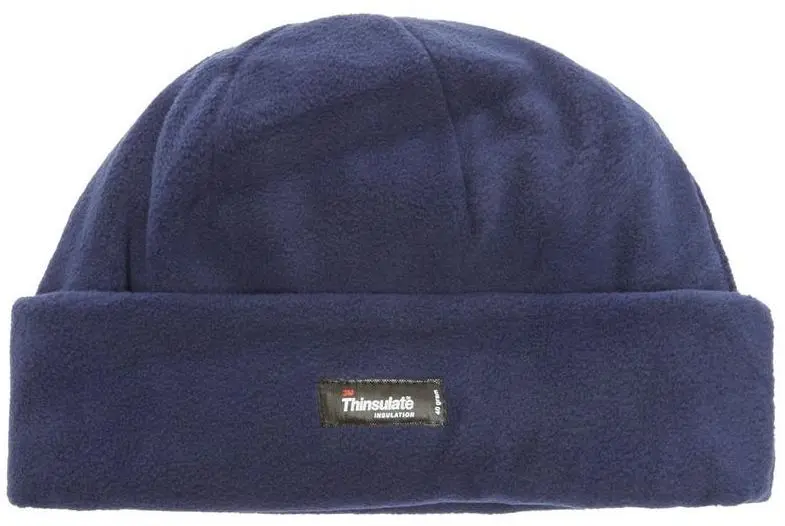  Polar Fleece Beanie Thinsulate Lined Navy
