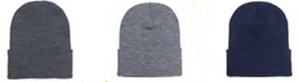  12 Acrylic Double Fine Knit Beanie Asst'd Navy, Charcoal, Grey