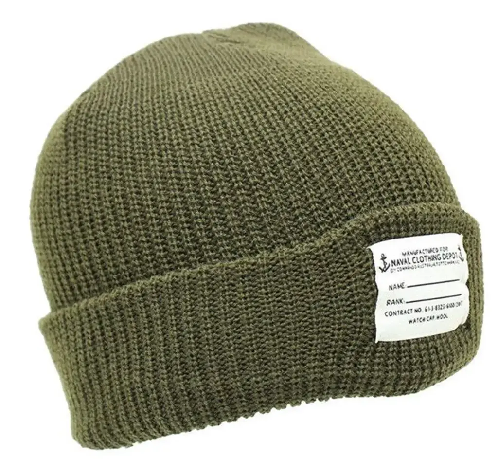  Pure Wool Beanie Olive