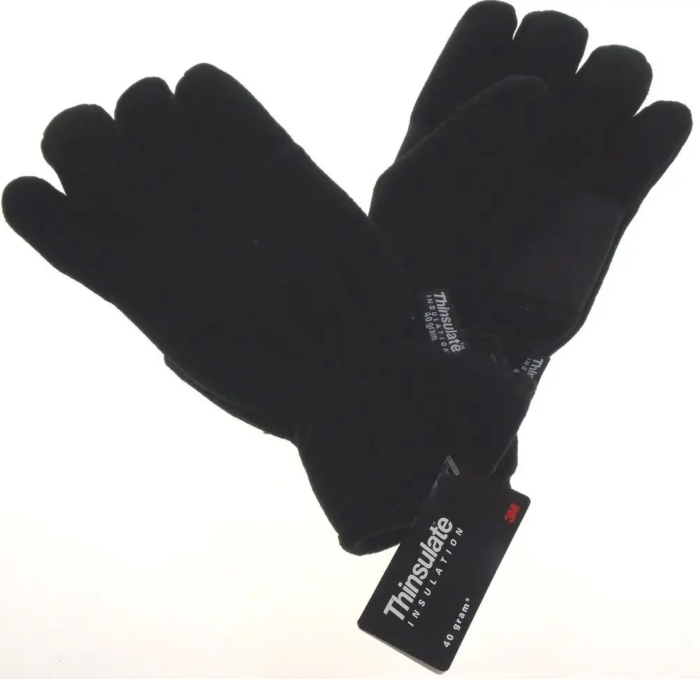  Glove Polar Fleece Thinsulate Lined Black