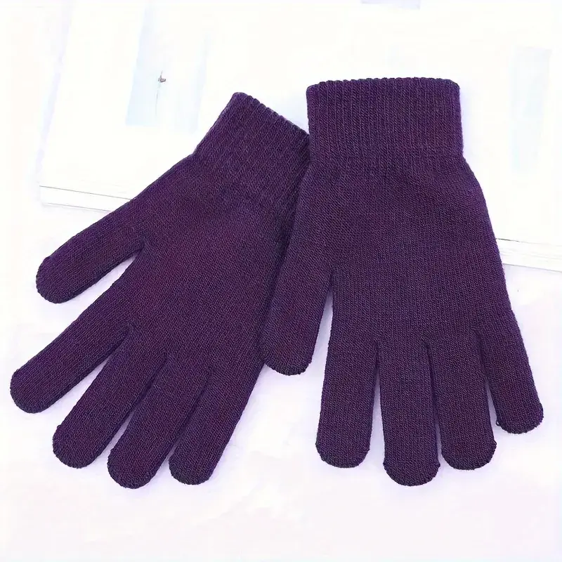  Ladies Knit Glove Lilac
