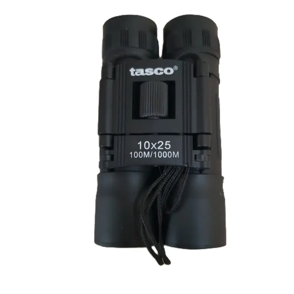  Vintage Tasco 10x25mm Compact Rubber Armored Binocular with Rubicon Lenses Case