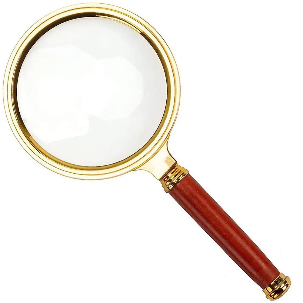  Magnifying Glass 10x 90mm Gold Frame