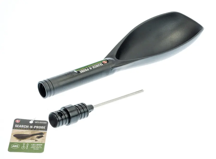  13.5" Scoop Trowel with Steel Probe in Handle Black