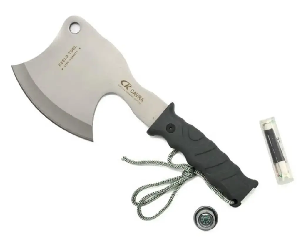  Cavra Hatchet Tomahawk Axe with Survival Kit & Cover