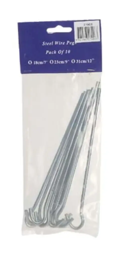 18 cm 7" Steel Wire Tent Peg 10 pcs per pack