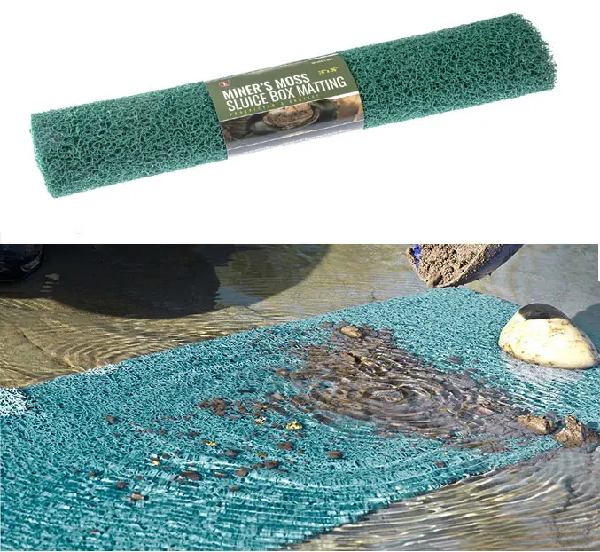  Miner's Moss Sluice Box Matting 61x91 cm 10mm Thick Green