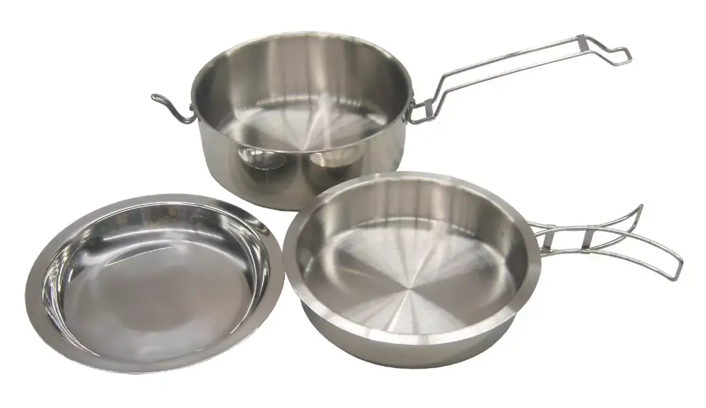  S/Steel Round Lunch Box with Bowl 3pc