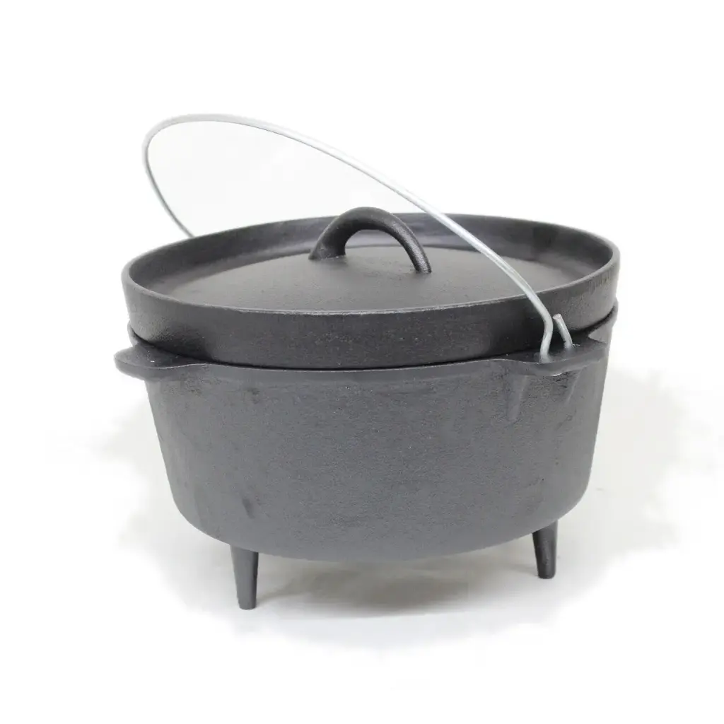  4.5 qt Cast Iron Dutch Oven Lipped Lid with Legs