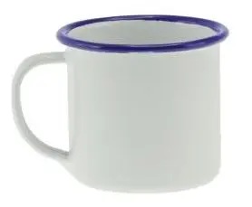  6 cm Enamel Mug White