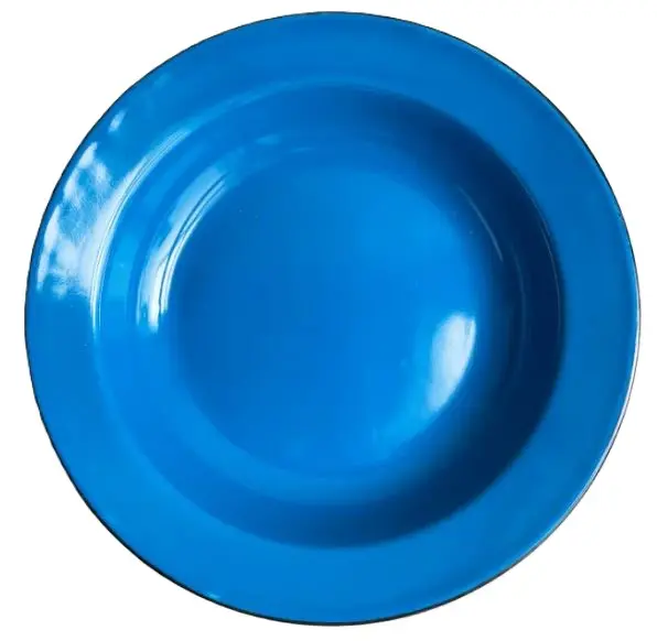  Enamel Soup Plate 24 cm Dark Colours
