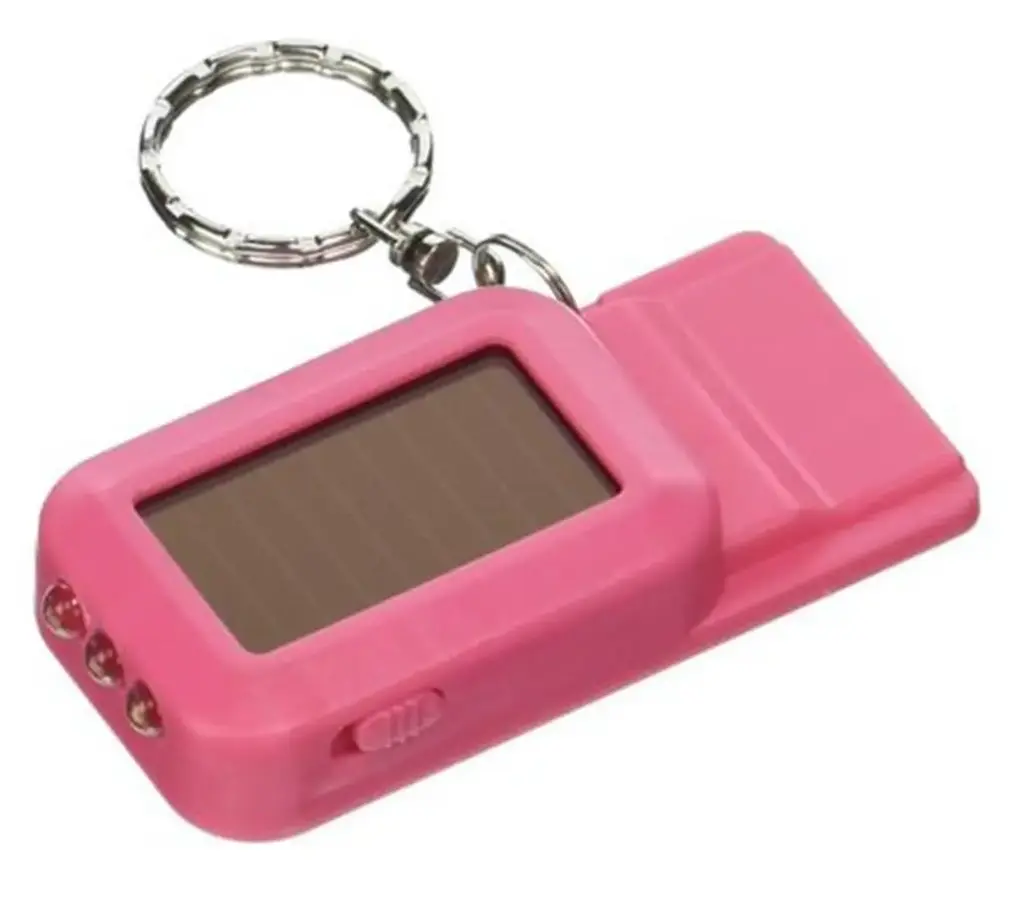  3-IN-1 Solar Powered LED Whistle with Key Chain