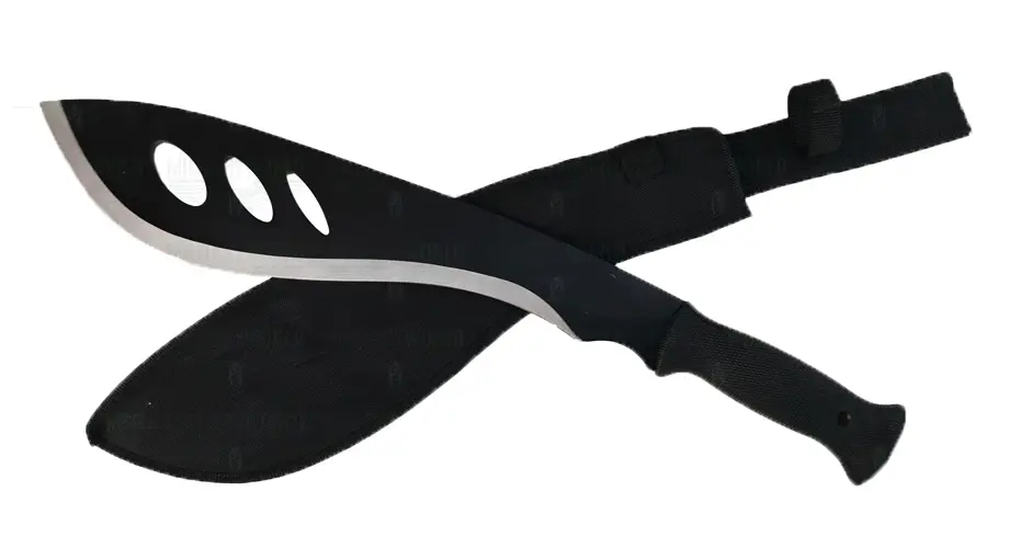  Machete Survival Knife 49cm Black/Silver Steel Blade Kukri Bolo