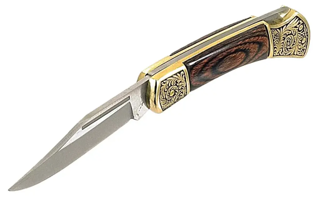  Brass End Wood Handle Herbert Lock Knife
