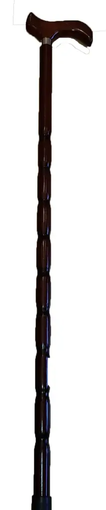  Wood Walking Stick 92cm Brown Varnish Derby Handle
