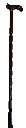  Wood Walking Stick 92cm Brown Varnish Derby Handle
