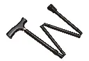  Foldaway Walking Stick Pole Black
