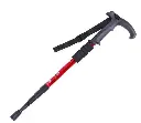  Telescopic Hiking Pole Aluminium L Handle Walking Stick Pole