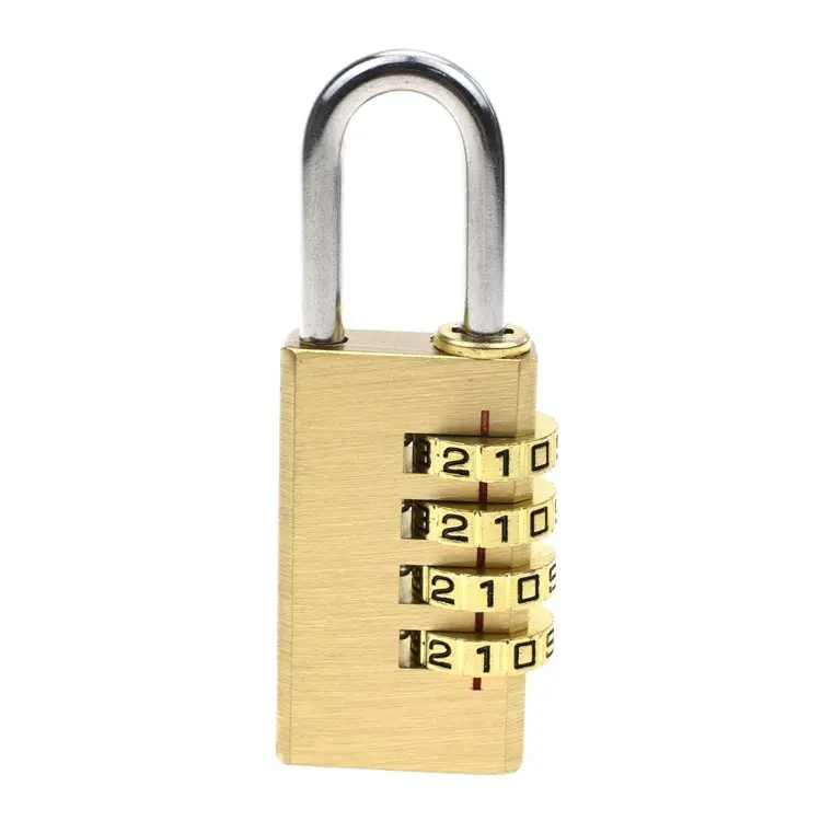  Combination Padlock Brass 21 mm 4 Dial