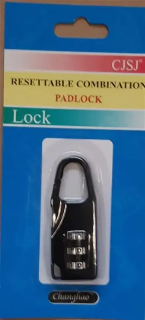  Travel Combination Padlock Colour Coded
