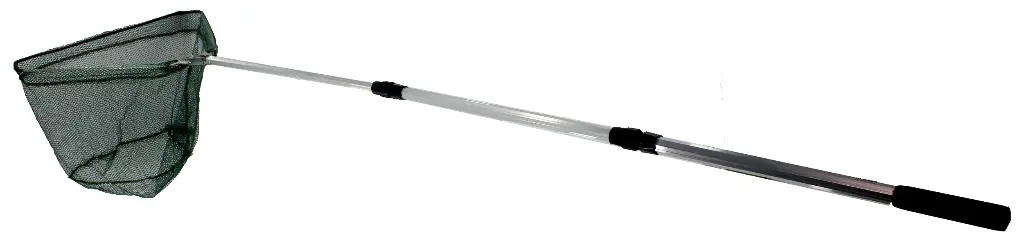  Fish Landing Net Triangular Collapsible 43x40cm 1.7mt Telescopic Handle Plastic Tighteners