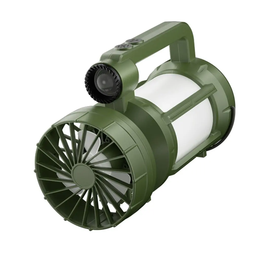Fan + LED Lantern with Torch Solar & USB Rechargable 