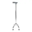 Quadripod Walking Stick Metal 91cm Adjustable Height 4 Leg