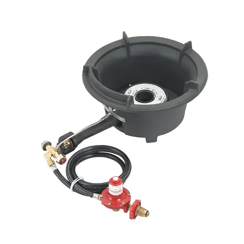 Single Ring High Pressure Wok Burner 55 mj/hr Manual Ignition Suits woks 14" to 18"