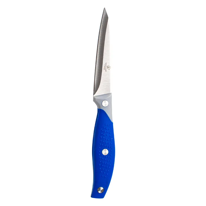  Kitchen Utility Fruit Paring Knife 9.5 cm Blade Rubber Grip Handle