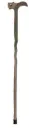 Wood Carved Folk Art Dragon Walking Stick Cane Oriental Style Whale