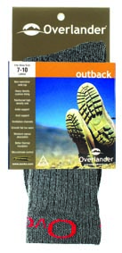 Grey 2-8 Overlander Outback Sock