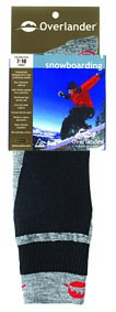 Black 6-10 Overlander Snowboarding Sock